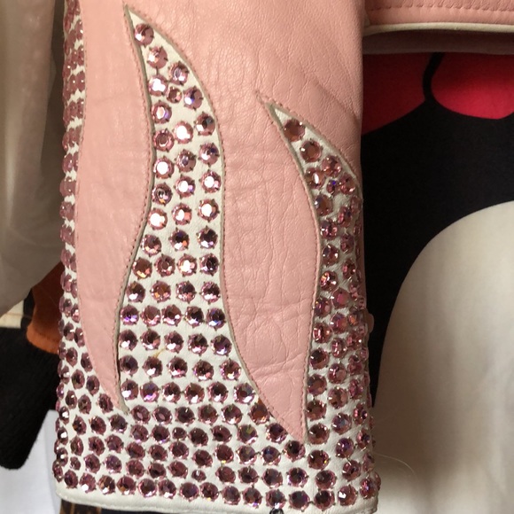 🎀🎀🎀 PLAYBOY RHINESTONE LEATHER JACKET 🎀🎀🎀 - Picture 7 of 10